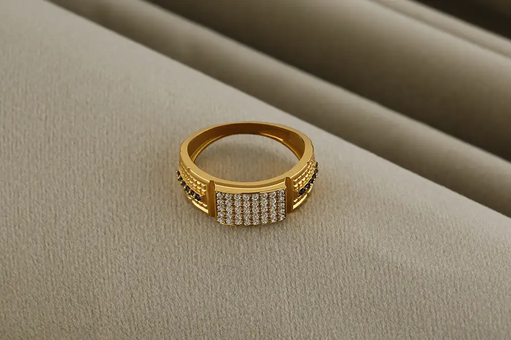 Men’s Gold Plated 925 Silver Ring VJ40